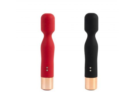 Masażer silikonowy USB czerwony 7 funkcji Lyla - 3