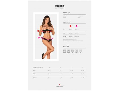 Komplet bielizny otwarty Roxelia Obsessive czarny XL/2XL - 7