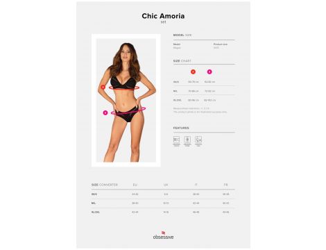 Komplet bielizny Chic Amoria Obsessive czarny XS/S - 7