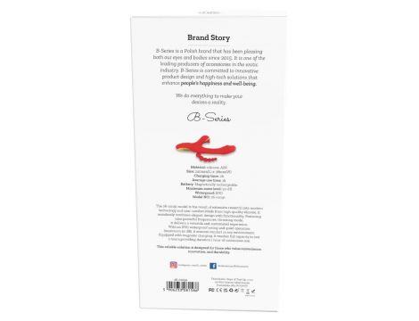 Wibrator Luxe 9 funkcji stukania i wibracji USB 24 cm