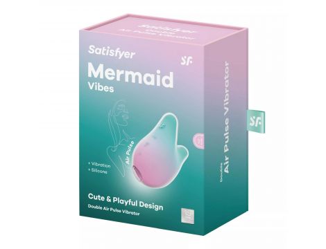 Stymulator łechtaczki Satisfyer Mermaid Vibes miętowy różowy USB - 3