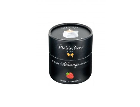 Świeca do masażu truskawkowa Plaisir Secret 80ml - 2