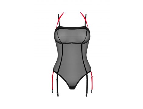 Body erotyczne transparentne Obsessive Glandez czarne XS/S - 4