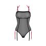 Body erotyczne transparentne Obsessive Glandez czarne XS/S - 5