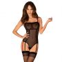 Body erotyczne transparentne Obsessive Glandez czarne XS/S - 8