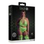 Ouch! Neonowy komplet bielizny crop top i pończochy XL/XXXXL - 2