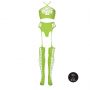 Ouch! Neonowy komplet bielizny crop top i pończochy XL/XXXXL - 3