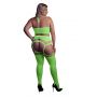 Neonowy komplet Ouch! UV crop top i pończochy XL XXXXL - 4