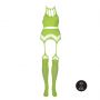 Neonowy komplet Ouch! UV crop top i pończochy XL XXXXL - 2