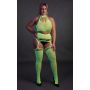 Neonowy komplet Ouch! UV crop top i pończochy XL XXXXL - 8