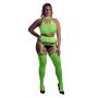 Neonowy komplet Ouch! UV crop top i pończochy XL XXXXL - 6