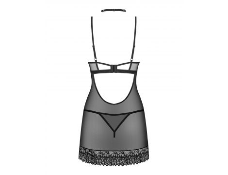 Donarella czarny komplet koszulka stringi choker Obsessive M/L - 6