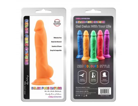 Dildo analne realistyczne Rick.G silikonowe pomarańczowe 23 cm - 2