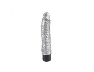 Wibrator realistyczny Chubby Beau Silver srebrny 22 cm DarkMuscle