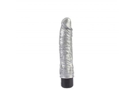 Wibrator realistyczny Chubby Beau Silver srebrny 22 cm DarkMuscle