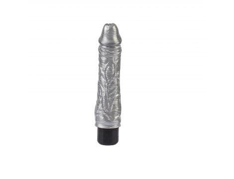 Wibrator realistyczny Chubby Beau Silver srebrny 22 cm DarkMuscle - 4