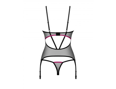 Gorset i stringi Obsessive Novenes czarny M/L - 5