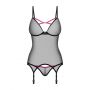 Gorset i stringi Obsessive Novenes czarny M/L - 3