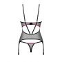 Gorset i stringi Obsessive Novenes czarny M/L - 6