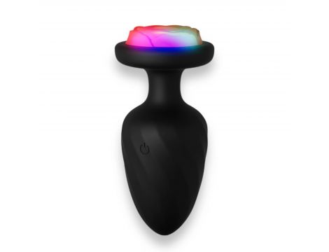 Wibrujący korek analny zdalny Power Escorts czarny silikonowy USB 10 cm - 4