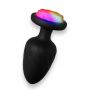Wibrujący korek analny zdalny Power Escorts czarny silikonowy USB 10 cm - 3