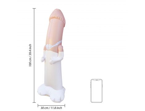 Nadmuchiwany worek Panny Młodej S Line PVC cielisty - 3