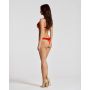 Komplet bielizny Obsessive Aliosa czerwony S/M - 5