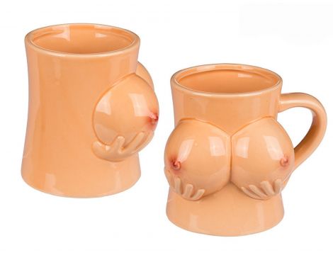 Kubek ceramiczny z piersiami Grajmy razem