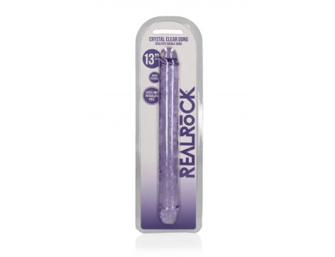 Podwójne dildo realistyczne RealRock przezroczyste 34 cm - 3