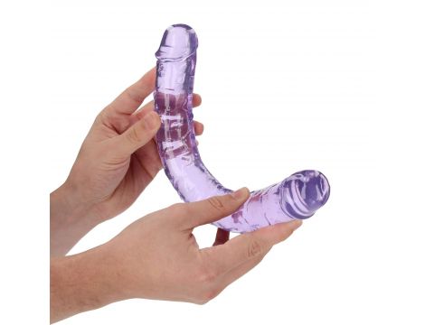 Podwójne dildo realistyczne RealRock przezroczyste 34 cm - 2