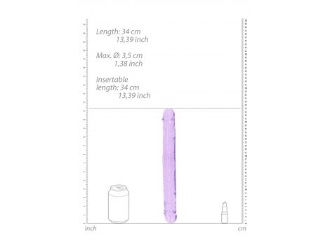 Podwójne dildo realistyczne RealRock przezroczyste 34 cm - 5