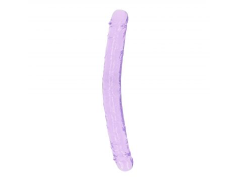 Podwójne dildo realistyczne RealRock przezroczyste 34 cm - 4