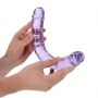 Podwójne dildo realistyczne RealRock przezroczyste 34 cm - 3