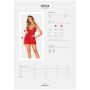 Babydoll i stringi Obsessive Chilisa czerwony XS/S - 7