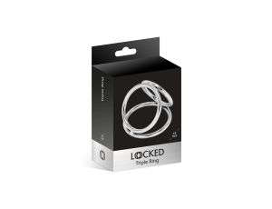 Pierścień erekcyjny potrójny Locked ze stali 45 32 37 mm