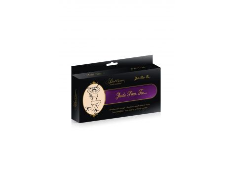 Zestaw 5 fioletowych opasek satynowych Sweet Caress - 2