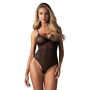Body Obsessive Novenes czarne transparentne z fioletowymi paskami XS/S - 10