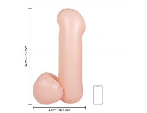 Gigantyczny nadmuchiwany penis S-Line 80 cm wodoodporny - 6