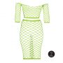Neonowy komplet bielizny Ouch top z rękawem i spódnica XL XXXXL - 2