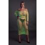 Neonowy komplet bielizny Ouch top z rękawem i spódnica XL XXXXL - 6