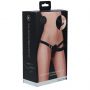 Strap on silikonowy Ouch z podwójnym dildo regulowany czarny - 3