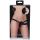 Strap on silikonowy Ouch z podwójnym dildo regulowany czarny