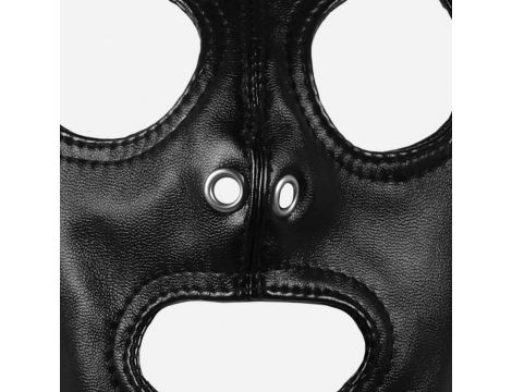 Maska BDSM z blond kucykiem Ouch! czarna 55 cm - 5