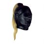Maska BDSM z blond kucykiem Ouch! czarna 55 cm - 9