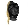 Maska BDSM z blond kucykiem Ouch! czarna 55 cm - 10