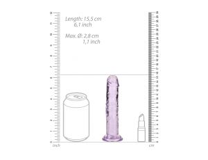Żelowe przezroczyste dildo realistyczne z przyssawką RealRock 14,5 cm