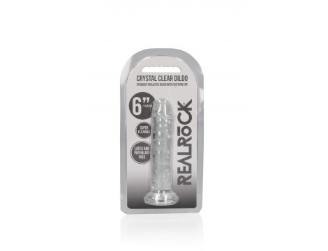 Dildo realistyczne RealRock przezroczyste z przyssawką 14 5 cm - 5