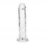 Dildo realistyczne RealRock przezroczyste z przyssawką 14 5 cm - 4
