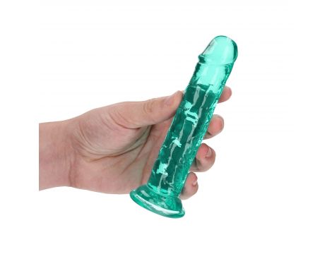 Dildo żelowe realistyczne z przyssawką przezroczyste RealRock 14,5 cm - 4