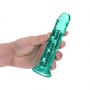 Dildo żelowe realistyczne z przyssawką przezroczyste RealRock 14,5 cm - 5